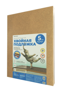 Звукоизоляционная хвойная подложка СОЛНЦЕ 790x590x5 мм 