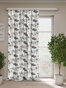 Штора рогожка Ретро красная 200х270 см