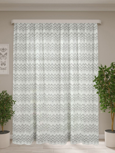 Штора тюлевая Зигзаг серая 300х270 см