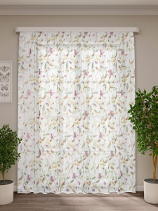 Штора тюлевая Птицы фиолетовая 300х270 см