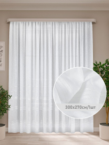 Штора тюлевая Мережка белая 300х270 см