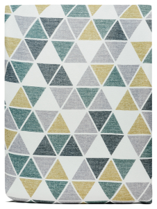 Штора рогожка Треугольник зеленая 200х270 см