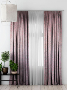 Штора Irina belezza красно-бежевая 160х260 см