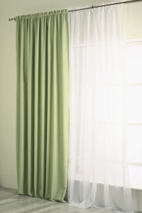 Штора лён Mona liza зеленая 200х270 см