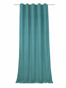 Штора портьерная Однотонная бирюзовая 140х280 см