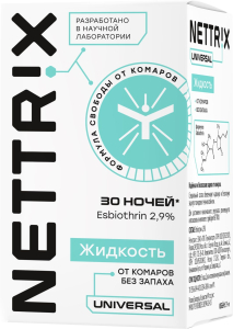 Жидкость от комаров NETTRIX без запаха 29 мл