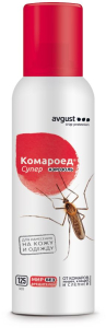 Инсектицид от наксекомы Avgust Комароед Супер аэрозоль 125 мл