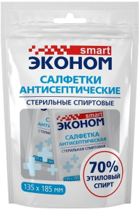 Cаше спирт антибактериальное ЭКОНОМ SM гигиена 12 шт