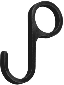 Крючок на рейлинг LEMAX черный матовый 60х25х5мм