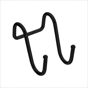 Крючок на рейлинг двойной LEMAX черный 75х65х50 мм