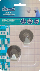 Крючки самоклеющиеся GROMELL нержавеющая сталь 1,7х3,8 см