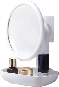 Зеркало с полочкой GROMELL белое 11x16x21 см