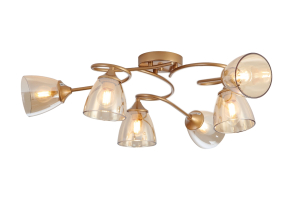 Люстра ESCADA 6хE27х60 Вт шампань 73х73х23 см