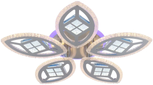 Люстра ESCADA LED 5х135+20 Вт хром 66х66х8 см