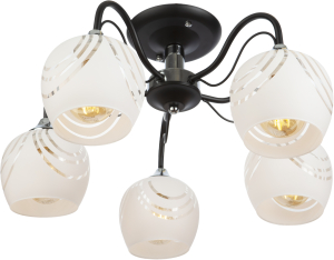 Люстра потолочная E27x5x60 Вт венге/хром 56x56x26 см