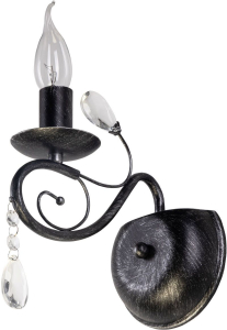 Бра настенное DE SITY 1xЕ14х60 Вт черный 23х13х23 см