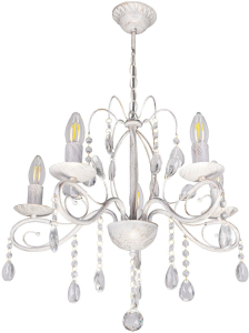 Люстра DE CITY 5хE14х60 Вт белая 53х53х70 см