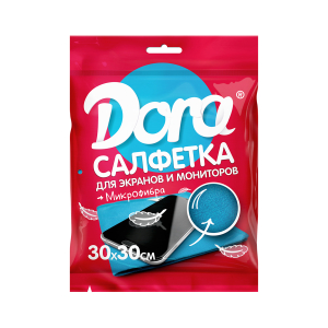Салфетка Dora для экранов и мониторов из микрофибры, 1 шт