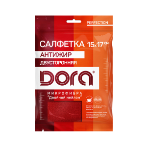 Салфетка Dora Антижир из микрофибры, 1 шт