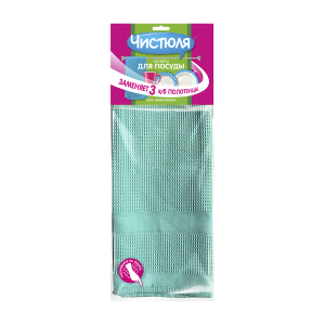 Салфетка для посуды Чистюля из микрофибры, 1 шт