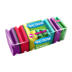 Губки с фаской Чистюля Комфорт поролоновые, 7 шт