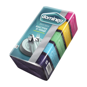 Губки для посуды Доминго Брик, 5 шт