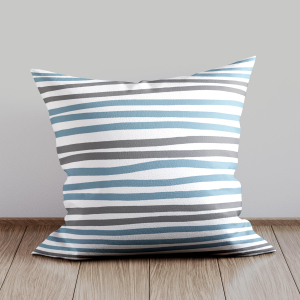 Подушка с принтом Ле-Гранд Волна 38х38 белый с синим