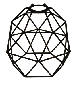 Абажур 33 Идеи металлический черный 20x18 см