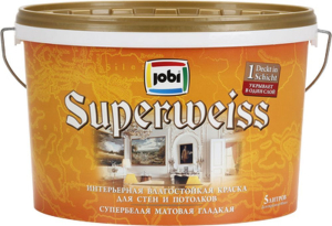 Интерьерная влагостойкая краска JOBI SUPERWEISS 5 л