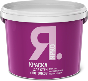 Краска для стен и потолков ЯРКО белая ведро 6 кг