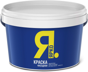 Краска фасадная ЯРКО для наружных и внутренних работ белая ведро 2,5 кг