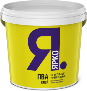 Клей ПВА строительный универсальный Ярко ведро 1 кг