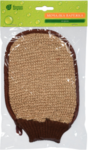 Мочалка, варежка 15х24 см, для бани и сауны "Банные штучки"