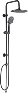 Душевой гарнитур AMANDA с верхним душем d225 мм, нержавеющая сталь, черный