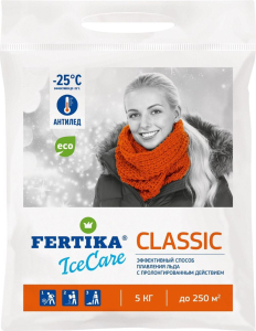 Противогололедный реагент FERTIKA ICECARE CLASSIC Ф03482, 5 кг 