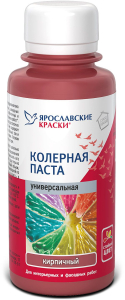 Паста колерная универсальная Ярославские краски кирпичный бутылка 0,1 л