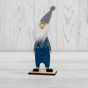 Деревянная фигурка Neon-Night Гномик-бородач 7x4,5x18 см