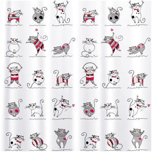 Штора для ванны VANSTORE Peva Cats180х180 см многоцветный