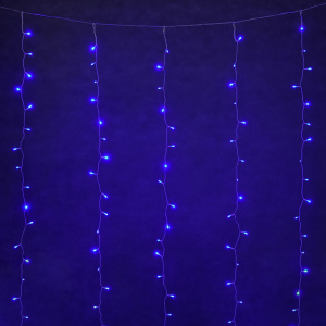 Электрогирлянда VEGAS Занавес 96 синих LED ламп 1,5x1,5 м 8 режимов
