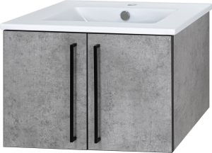 Тумба напольная под раковину MISTY ROCK 72x40.5 МДФ светло-серый 