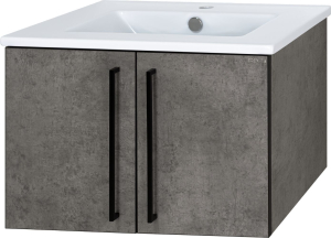 Тумба напольная под раковину MISTY ROCK 58x40.5 МДФ темно-серый 