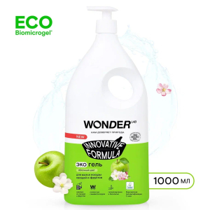 Средство Wonder lab для мытья посуды с ароматом яблочного цвета, 1 л