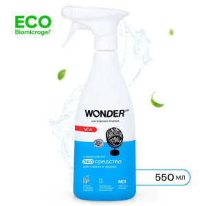 Средство Wonder lab для окон и зеркал, без спирта, не оставляет разводов, 550 мл