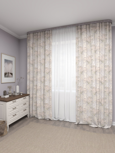 Штора портьерная Legrand Протея блэкаут 140x260 см, серо-бежевый