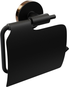 Держатель для туалетной бумаги с крышкой LORD FORA черный