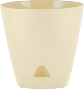 Горшок для цветов AMSTERDAM D 250мм с прикорневым поливом 8 л Сливочный