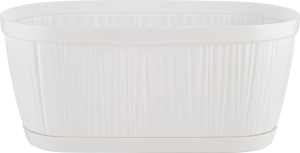 Горшок для цветов InGreen BARCELONA 2,7л, 275х145мм овальный белый