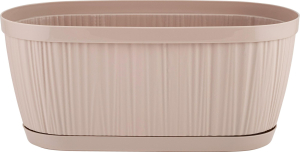 Горшок для цветов InGreen BARCELONA 2,7л, 275х145мм овальный молочный шоколад