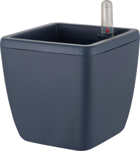 Горшок с автополивом InGreen Munchen 1,5л  0,85л, квадратный, вулканический сер