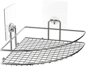 Полка-решетка Угловая для ванной настенная на силиконовом креплении Kleber Lite